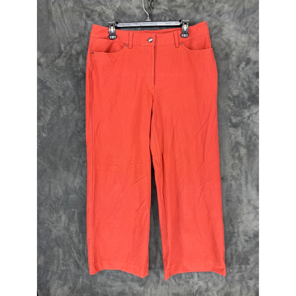 Lululemon City Sleek 5 Pocket Wide Leg Pant Red‎ Orange Warpstreme Size 32